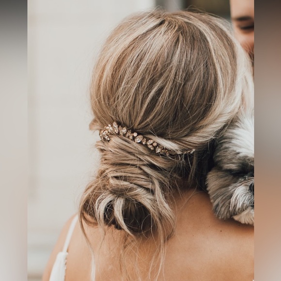 Brides & Hairpins Crystal Hair Accessory Delphinia Halo Comb - Picture 3 of 5